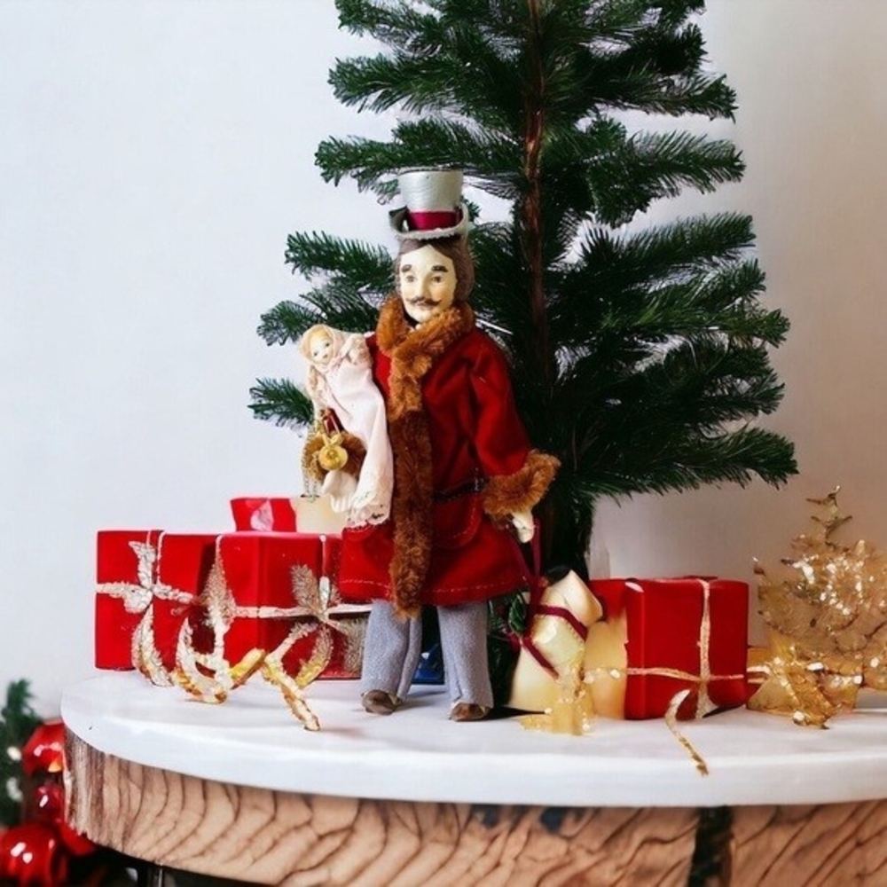Kurt S. Adler 1984 Porcelain Male Figurine Doll 9" Christmas Collector Vintage